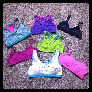Bundle of girls sports/training bras